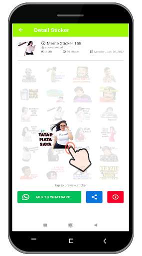Perang Gambar Wa WAStickerApp screenshot 8