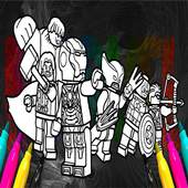 Coloring lego superhero 3.4