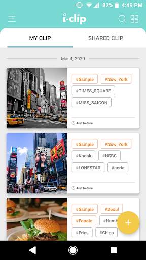 i-Clip –Auto tagging photos and sharing screenshot 1