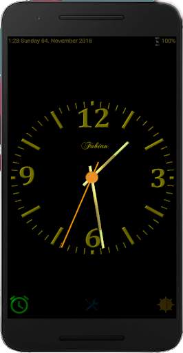 Nice Night Clock with Alarm and Light - no Ads screenshot 2