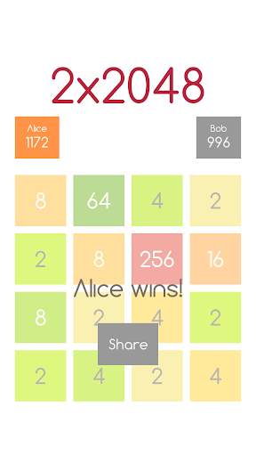 2x2048 (WiFi multiplayer) screenshot 3
