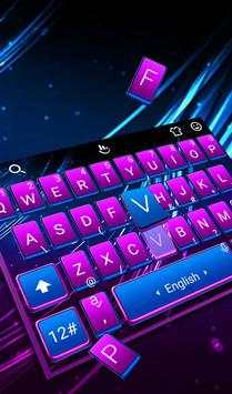 Classic Pink blue Light Keyboard Theme screenshot 2