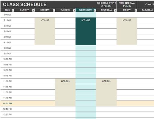 Free Office Schedules Templates скриншот 22