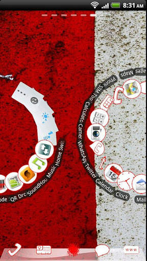 Red & White Go Launcher EX screenshot 2