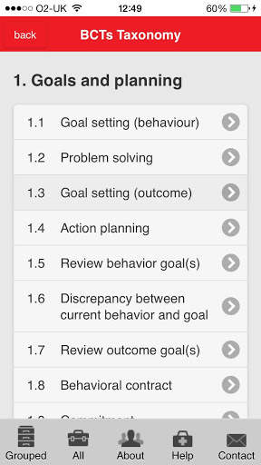 BCT Taxonomy screenshot 2