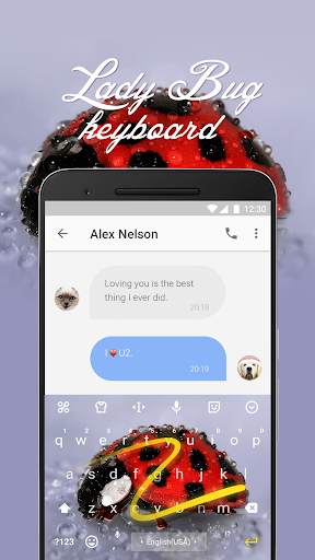 Ladybug Emoji Keyboard Theme स्क्रीनशॉट 4