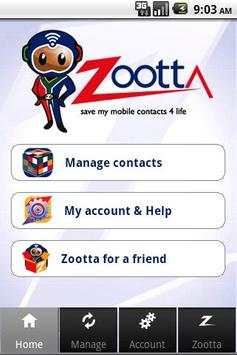 Zootta contacts screenshot 1