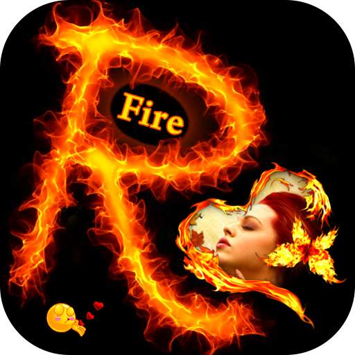 Fire Text Photo Frame 1.1