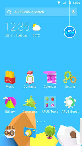 LOWPOLY STYLE theme for APUS 1 تصوير الشاشة