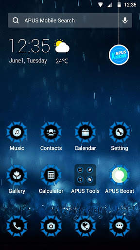 Rainy-APUS Launcher theme screenshot 1