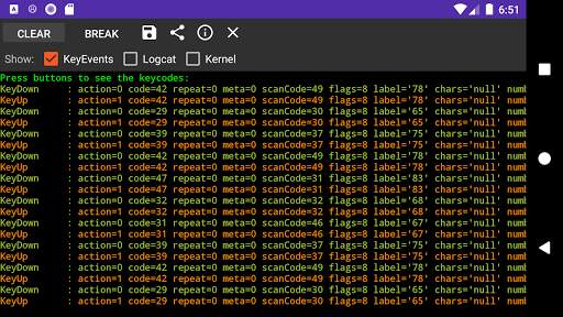 KeyEvent Display screenshot 1