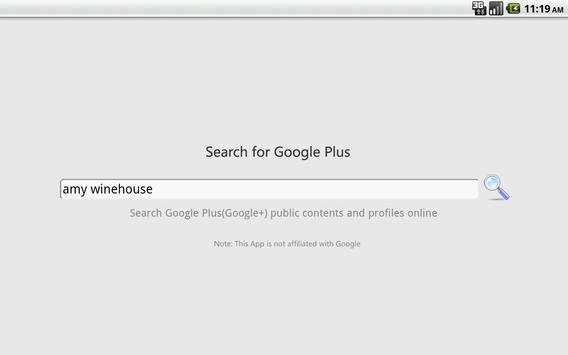 Search for Google Plus скриншот 3