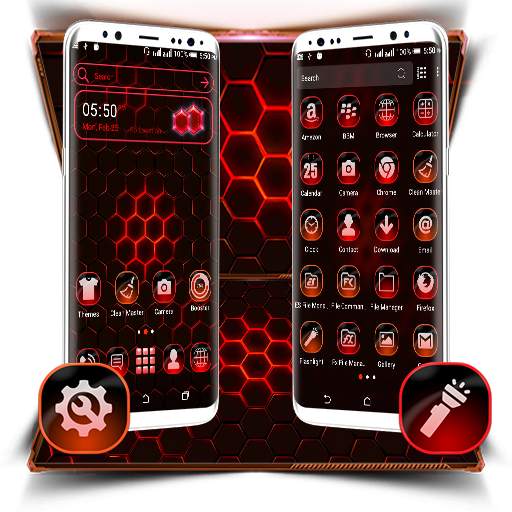Cool Neon Hexa Launcher Theme 1.2