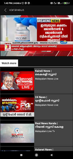 Kerala Live - Malayalam Tv Channels Live screenshot 2