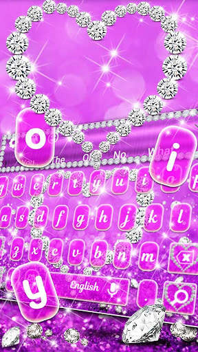 Diamond Shiny Heart Keyboard 2 تصوير الشاشة