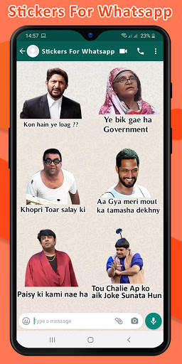 Hindi Stickers for WhatsApp : Funny Stickers 3 تصوير الشاشة