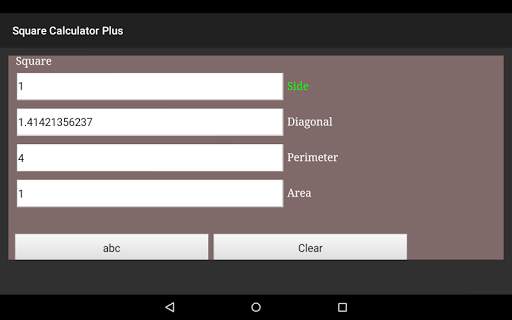 Square Calculator Plus screenshot 5
