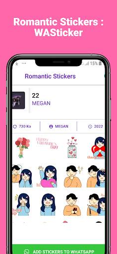Romantic Stickers : WASticker screenshot 6