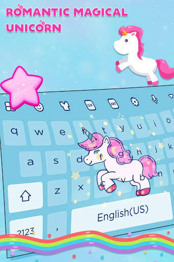 Romantic magical unicorn keyboard screenshot 2