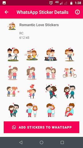 WAStickerApps: Romantic Love Stickers for WhatsApp screenshot 2