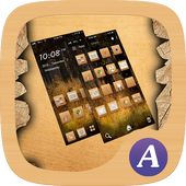 Wood grain them-ABC Launcher icon