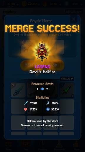 Merge Blade Master : offline idle game screenshot 5