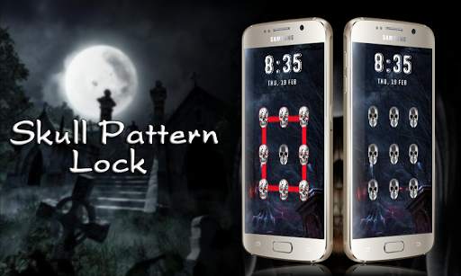 Skull Pattern Lock Screen screenshot 3