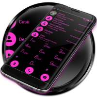 Dialer Flat Black Pink Theme on 9Apps