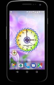 Republic day clock live wallpaper screenshot 4