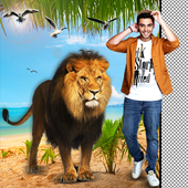 Wild Animal Photo Frames أيقونة