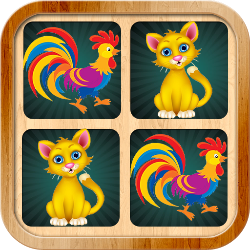 Animals memory matching game icon