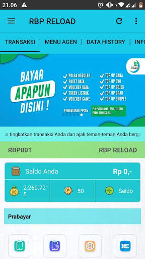 RBP RELOAD : Agen Pulsa & Kuota Murah 7 تصوير الشاشة