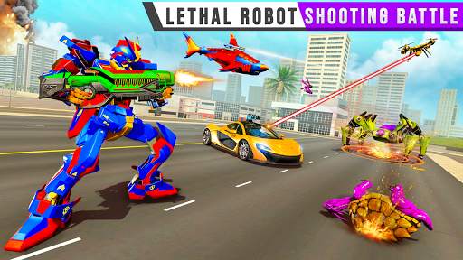 Police Shark Robot Car Game screenshot 9