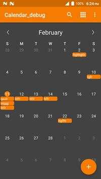 Calender screenshot 2