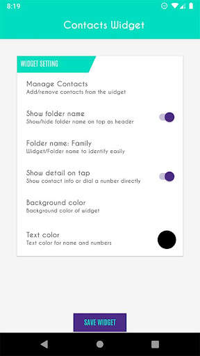 Contacts Widget - Quick Dial Widget - Speed Dial screenshot 5