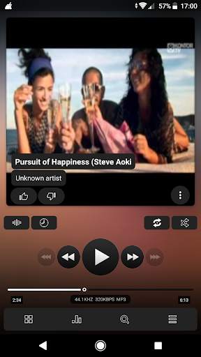 Poweramp v3 skin minimalist da screenshot 2