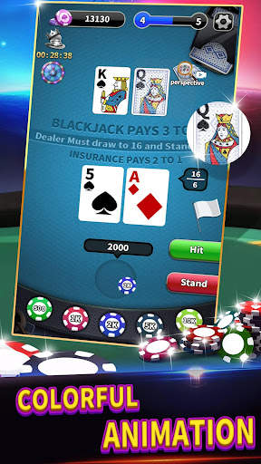 BlackJack 21 lite offline game screenshot 2