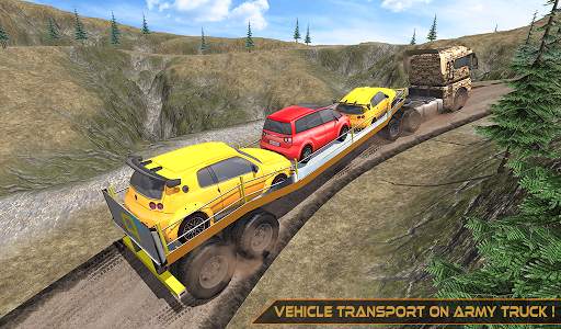 Offroad Army Car Transporter - World War Challenge screenshot 8