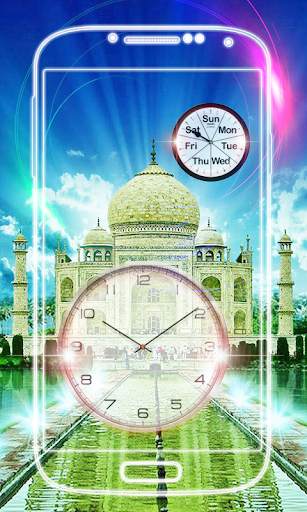 Tajmahal Clock Live Wallpaper screenshot 2