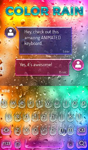 Color Rain Keyboard Wallpaper screenshot 3