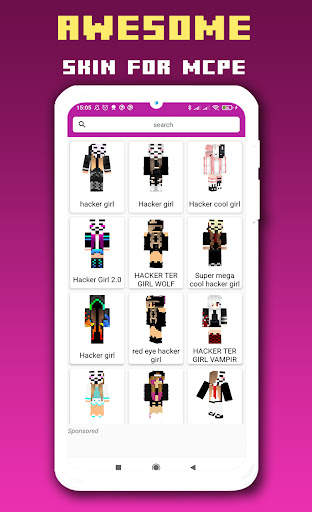Hacker Girls Skin Minecraft PE screenshot 2