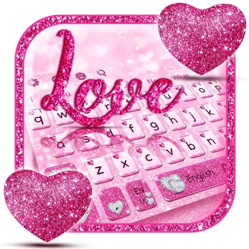 Glitter Love Heart Keyboard icon