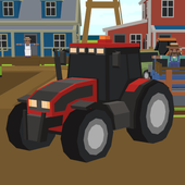 tractor farmer blocky sim icon