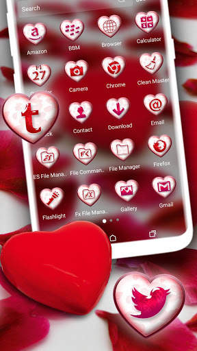 Red Heart Theme Launcher screenshot 2
