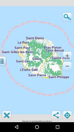 Map of Reunion offline screenshot 1