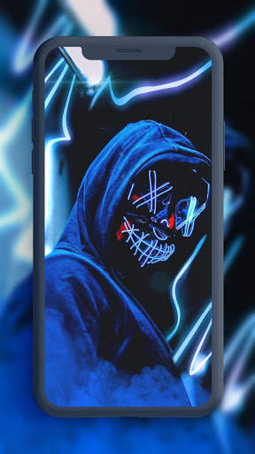 Neon Mask Wallpaper HD screenshot 5