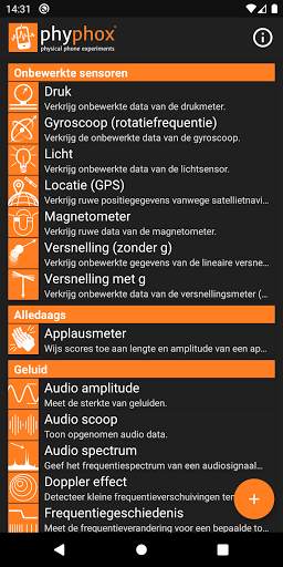 phyphox screenshot 1