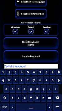Neon Blue Keyboard Theme screenshot 5