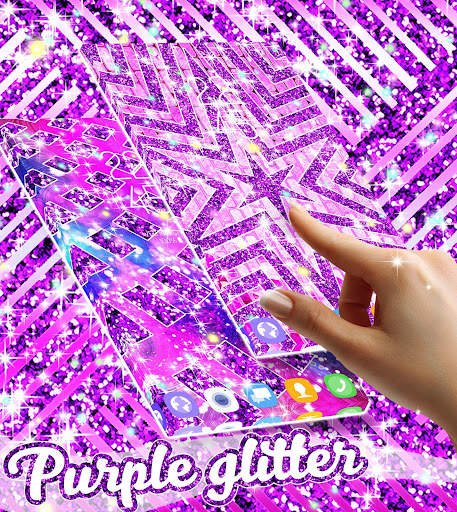 Purple glitter live wallpaper screenshot 4