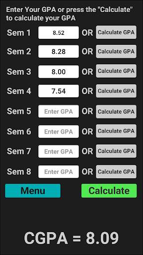 AU GPA/CGPA Calculator скриншот 2
